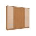Guarda-Roupa Casal Hambers sem Pés Flex 4 Portas 4 Gavetas Canela e Macadâmia