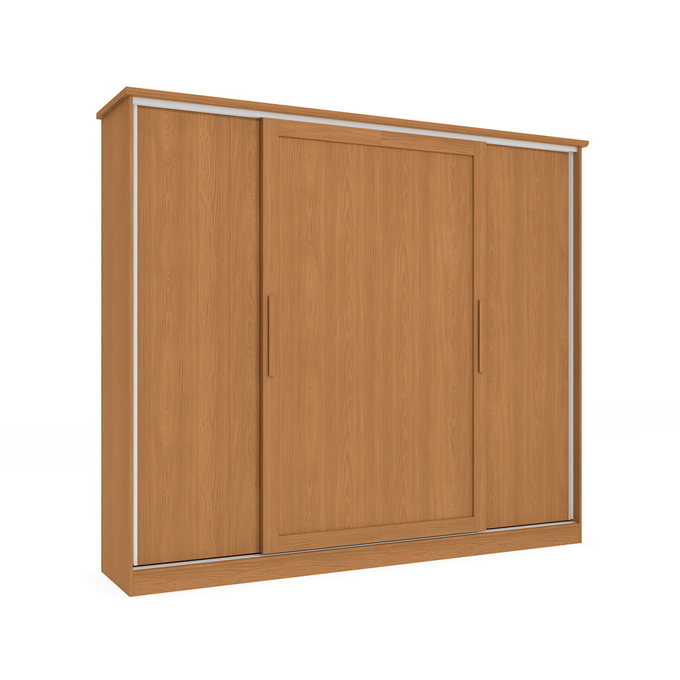 Guarda-Roupa Casal Hambers sem Pés Flex 4 Portas 4 Gavetas Canela e Macadâmia