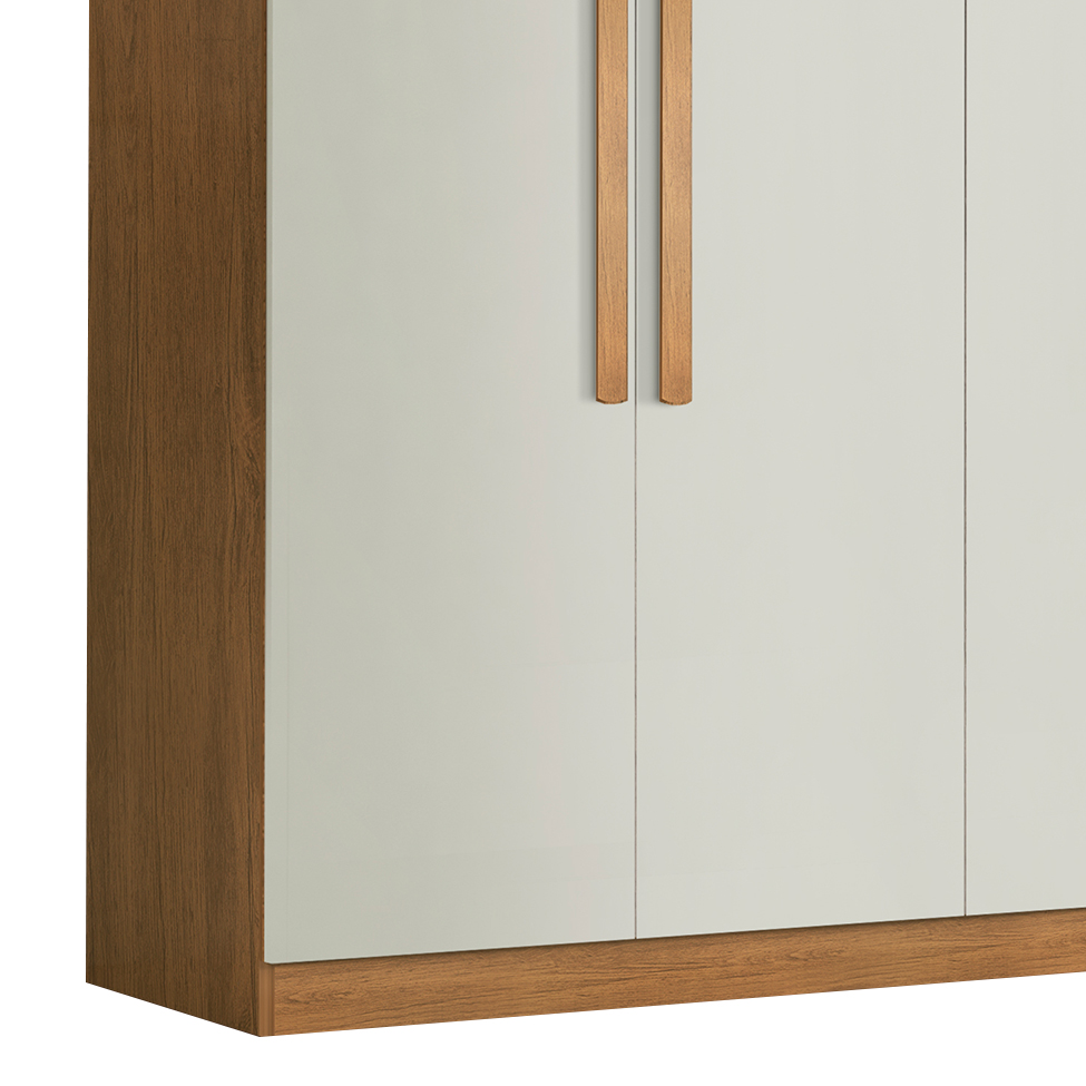 Guarda-Roupa Casal Império 4 Portas 3 Gavetas Imbuia e Off White