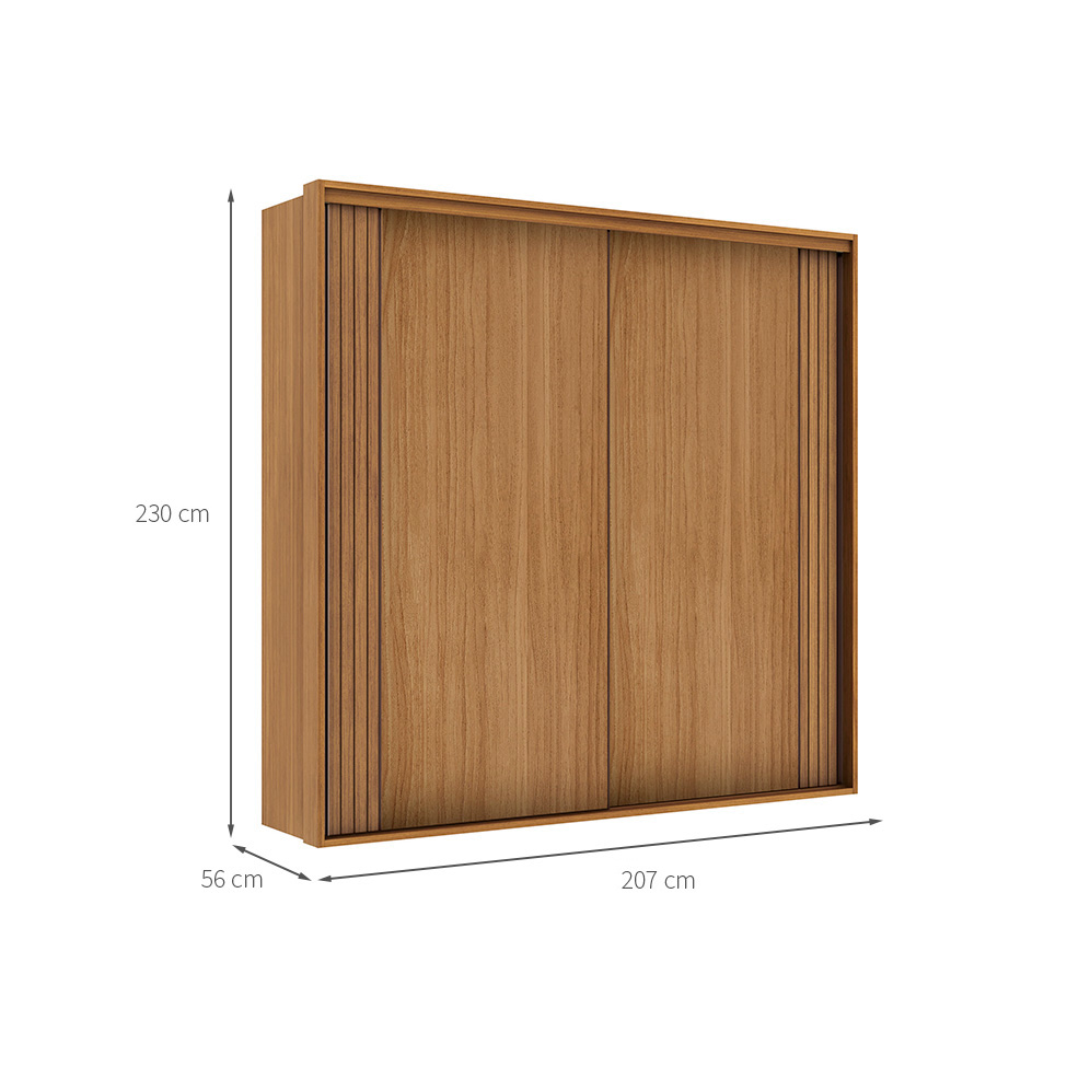 Guarda-Roupa Casal Imperium 100% MDF 2 Portas 6 Gavetas Freijó