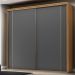 Guarda-Roupa Casal Imperium 100% MDF 2 Portas 6 Gavetas Freijó e Titânio