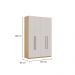 Guarda-Roupa Casal Infinity 4 Portas 3 Gavetas Savana e Branco