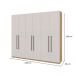Guarda-Roupa Casal Infinity 6 Portas 3 Gavetas Branco e Savana