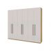 Guarda-Roupa Casal Infinity 6 Portas 3 Gavetas Branco e Savana