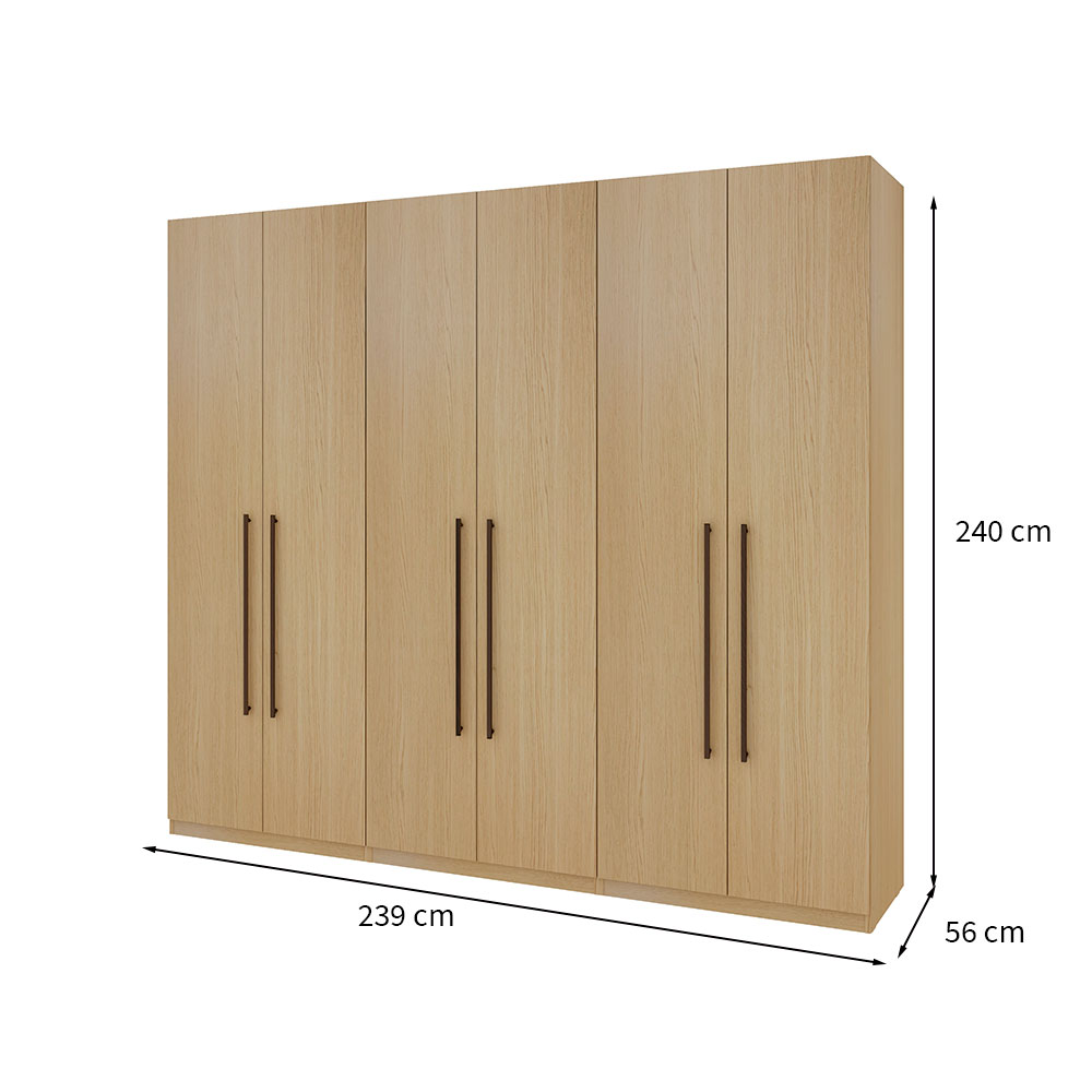 Guarda-Roupa Casal Infinity 6 Portas 3 Gavetas Savana