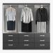 Guarda-Roupa Casal Isabela 3 PT 9 GV Preto