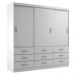 Guarda-Roupa Casal Isabela 3 Portas 9 Gavetas Branco