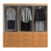 Guarda-Roupa Casal Isabela 3 Portas 9 Gavetas Cinamomo