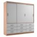 Guarda-Roupa Casal Isabela 3 Portas 9 Gavetas Off White