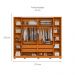 Guarda-Roupa Casal Jacarandá Flex 4 Portas 4 Gavetas Cinamomo e Off White