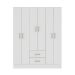 Guarda-Roupa Casal Jamaica 6 Portas 2 Gavetas Branco