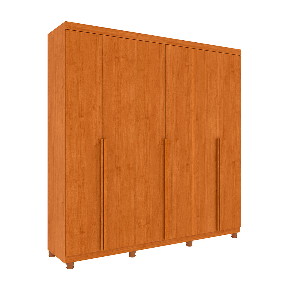Guarda-Roupa Casal Joinville com Pés 6 Portas 4 Gavetas Cinamomo