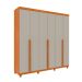Guarda-Roupa Casal Joinville com Pés 6 Portas 4 Gavetas Cinamomo e Off White
