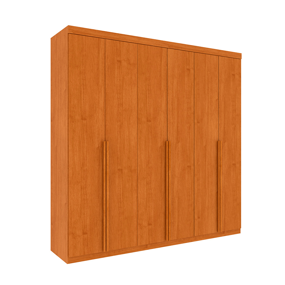 Guarda-Roupa Casal Joinville sem Pés 6 Portas 4 Gavetas Cinamomo