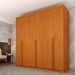 Guarda-Roupa Casal Joinville sem Pés 6 Portas 4 Gavetas Cinamomo