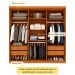 Guarda-Roupa Casal Joinville sem Pés 6 Portas 4 Gavetas Cinamomo e Off White