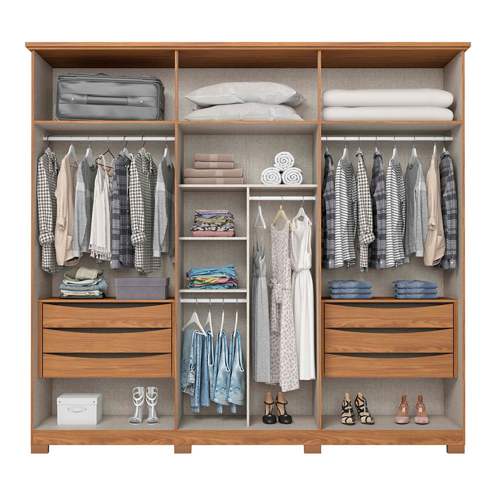 Guarda-Roupa Casal Leblon 6 Portas 6 Gavetas Nature