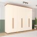 Guarda-Roupa Casal Leblon 6 Portas 6 Gavetas Off White e Nature