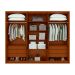 Guarda-Roupa Casal Leeder com Pés 6 Portas 6 Gavetas Frassino