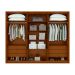 Guarda-Roupa Casal Leeder sem Pés 6 Portas 6 Gavetas Frassino