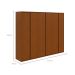 Guarda-Roupa Casal Leeder sem Pés 6 Portas 6 Gavetas Frassino