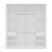 Guarda-Roupa Casal Lisboa 2 Portas 2 Gavetas Branco e Cinza