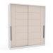 Guarda-Roupa Casal Lisboa 2 Portas 2 Gavetas Branco e Creme