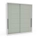 Guarda-Roupa Casal Lisboa 2 Portas 2 Gavetas Branco e Verde