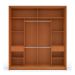 Guarda-Roupa Casal Lisboa 2 Portas 2 Gavetas Freijó e Azul