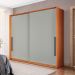 Guarda-Roupa Casal Lisboa 2 Portas 2 Gavetas Freijó e Verde