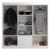 Guarda-Roupa Casal Lisboa 3 Portas 2 Gavetas Branco