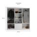 Guarda-Roupa Casal Lisboa 3 Portas 2 Gavetas Branco