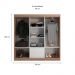 Guarda-Roupa Casal Lisboa 3 Portas 2 Gavetas Branco e Demolição