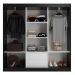 Guarda-Roupa Casal Lisboa 3 Portas 2 Gavetas Preto