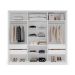 Guarda-Roupa Casal Lisboa 3 Portas 4 Gavetas Branco