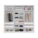 Guarda-Roupa Casal Lisboa 3 Portas 4 Gavetas Branco e Azul