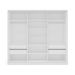 Guarda-Roupa Casal Lisboa 3 Portas 4 Gavetas Branco e Azul