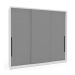 Guarda-Roupa Casal Lisboa 3 Portas 4 Gavetas Branco e Cinza