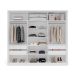 Guarda-Roupa Casal Lisboa 3 Portas 4 Gavetas Branco e Cinza