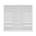 Guarda-Roupa Casal Lisboa 3 Portas 4 Gavetas Branco e Cinza