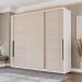 Guarda-Roupa Casal Lisboa 3 Portas 4 Gavetas Branco e Creme