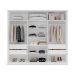 Guarda-Roupa Casal Lisboa 3 Portas 4 Gavetas Branco e Verde