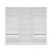 Guarda-Roupa Casal Lisboa 3 Portas 4 Gavetas Branco e Verde