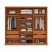 Guarda-Roupa Casal Lisboa 3 Portas 4 Gavetas Freijó e Azul