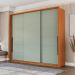 Guarda-Roupa Casal Lisboa 3 Portas 4 Gavetas Freijó e Verde
