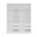 Guarda-Roupa Casal Lisboa 4 Portas 4 Gavetas Branco