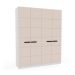 Guarda-Roupa Casal Lisboa 4 Portas 4 Gavetas Branco e Creme