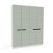 Guarda-Roupa Casal Lisboa 4 Portas 4 Gavetas Branco e Verde