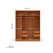 Guarda-Roupa Casal Lisboa 4 Portas 4 Gavetas Freijó e Creme