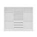 Guarda-Roupa Casal Lisboa 6 Portas 4 Gavetas Branco